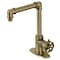 Kingston Brass KSD144RXAB Single-Handle Bathroom Faucet with Push Pop-Up, Antique Brass KSD144RXAB - alternate 1